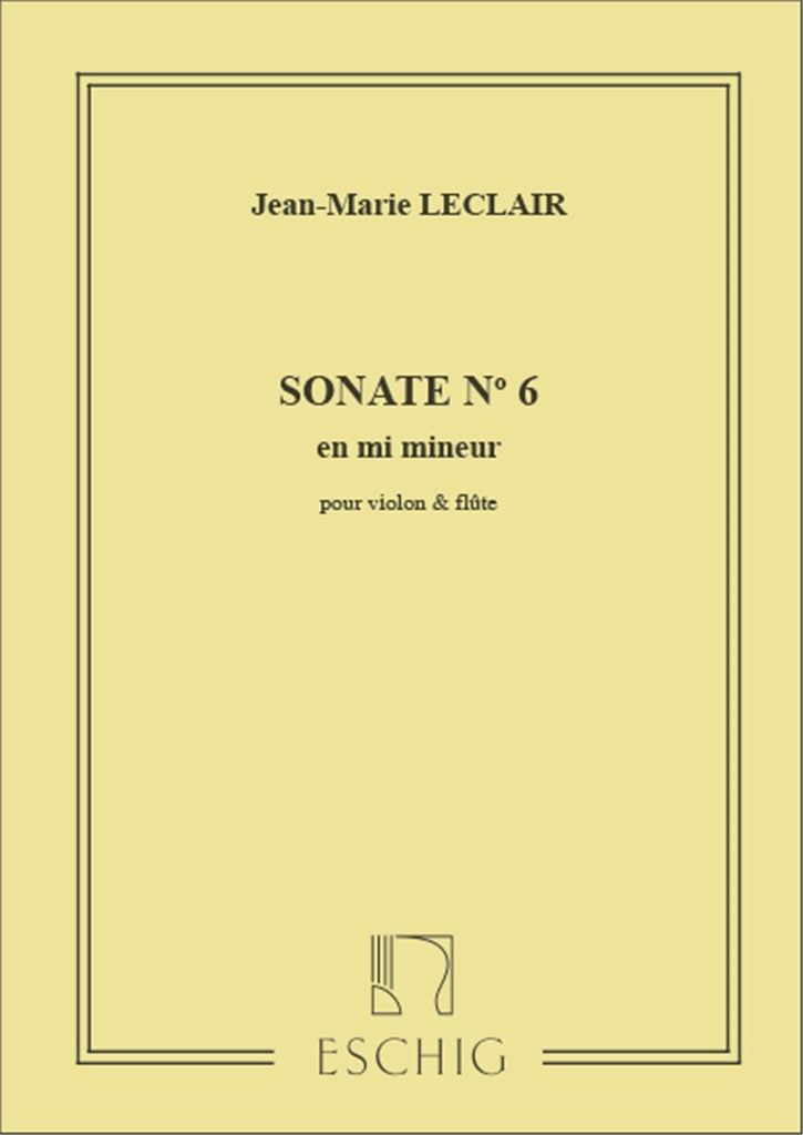 Sonate N 06 En Mi Mineur Vl Ou Fl-Piano